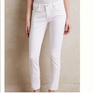 AG White Stevie ankle Skinny Jeans 28R